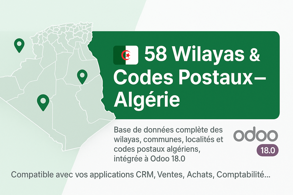 58 Wilayas et Codes Postaux - Algérie